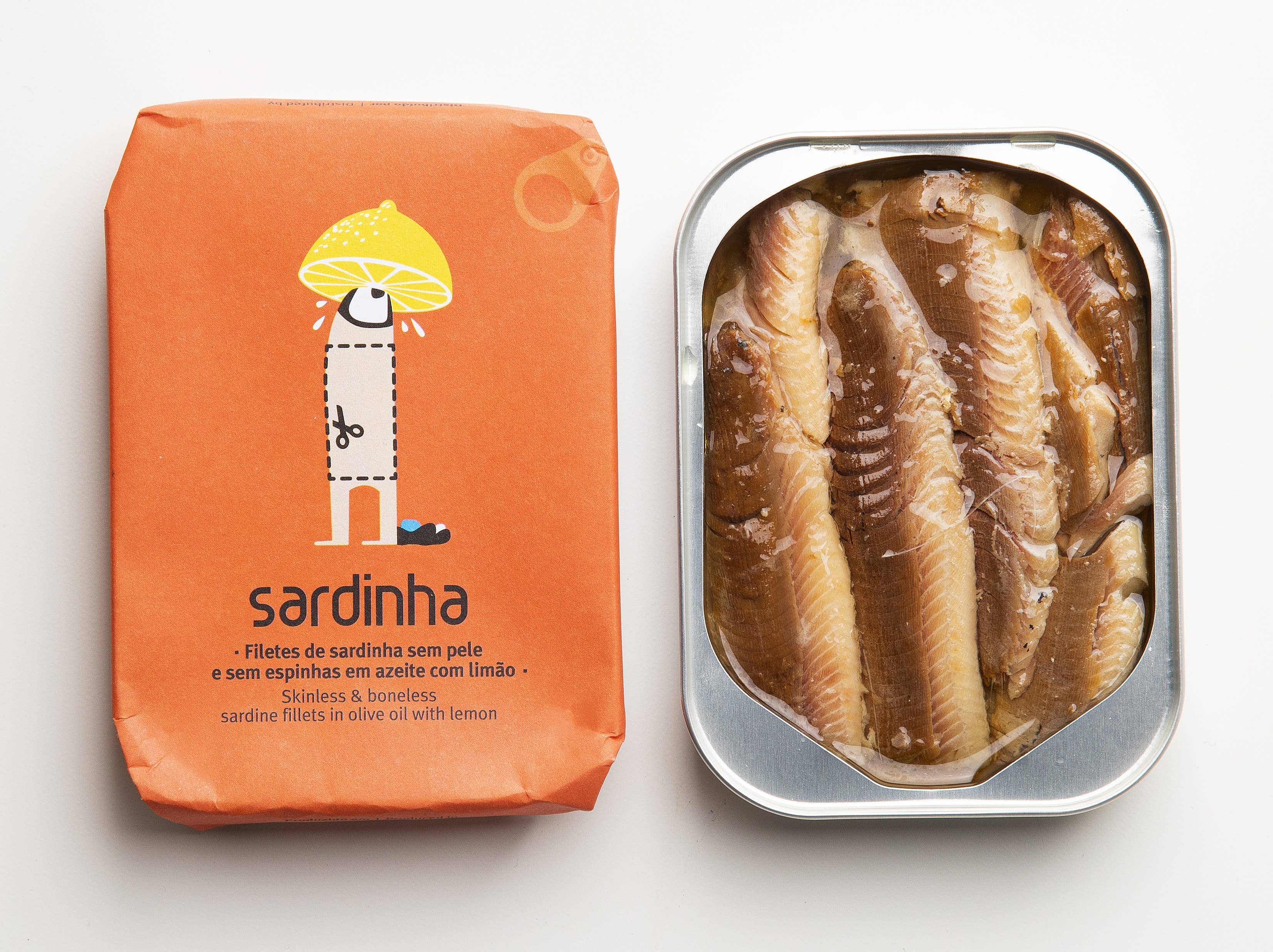 Sardinha - Skinless and boneless sardine fillets with lemon 